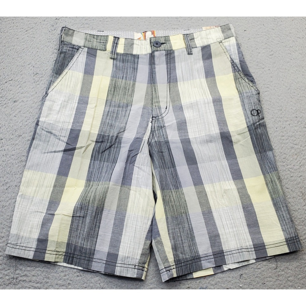 Ocean‎ Pacific Op Golf Shorts Mens Size 36 Multi Plaid Regular Fit Slash Pocket